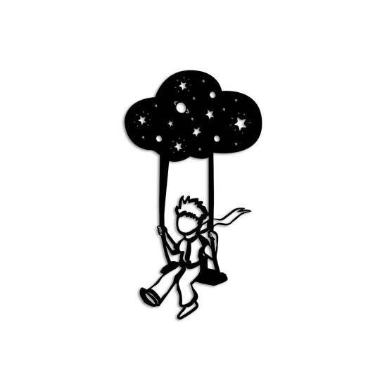 Decorative Metal Wall Accessory The Little Prince 6 Black Decorative Metal Wall Accessory The Little Prince 6 Black