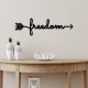 Decorative Metal Wall Accessory Freedom Black