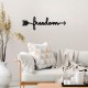 Decorative Metal Wall Accessory Freedom Black