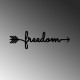 Decorative Metal Wall Accessory Freedom Black