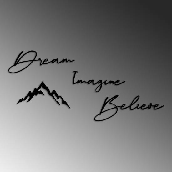Decorative Metal Wall Accessory Dream Imagine Belive Black Wallxpert Decorative Metal Wall Accessory Dream Imagine Belive Black