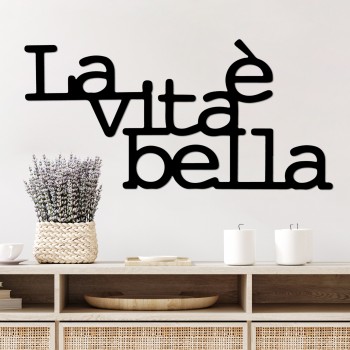 Decorative Metal Wall Accessory Vita E Bella 1 Black