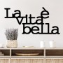 Decorative Metal Wall Accessory Vita E Bella 1 Black