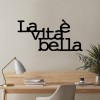 Wallxpert Decorative Metal Wall Accessory Vita E Bella 1 Black