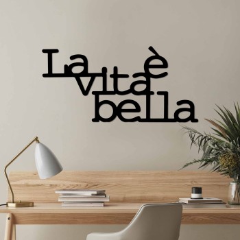 Decorative Metal Wall Accessory Vita E Bella 1 Black