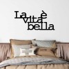 Wallxpert Decorative Metal Wall Accessory Vita E Bella 1 Black