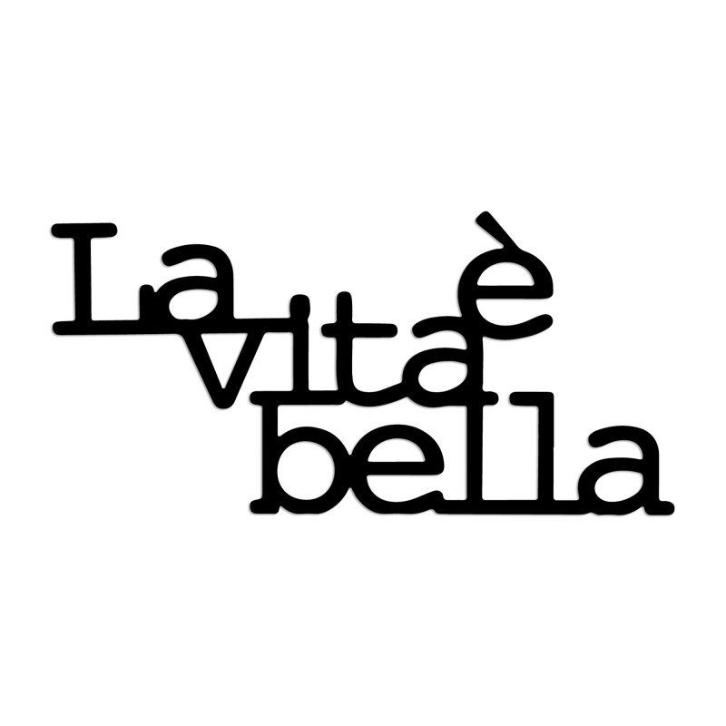 Wallxpert Decorative Metal Wall Accessory Vita E Bella 1 Black