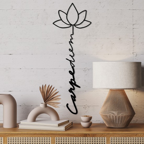 Decorative Metal Wall Accessory Carpe Diem 4 Black Wallxpert Decorative Metal Wall Accessory Carpe Diem 4 Black