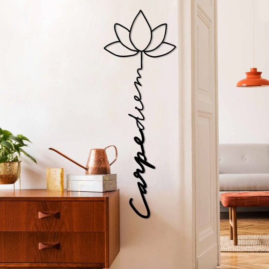 Decorative Metal Wall Accessory Carpe Diem 4 Black Wallxpert Decorative Metal Wall Accessory Carpe Diem 4 Black
