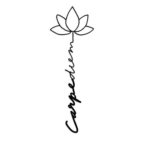 Decorative Metal Wall Accessory Carpe Diem 4 Black Wallxpert Decorative Metal Wall Accessory Carpe Diem 4 Black
