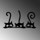 Wallxpert Decorative Metal Wall Accessory Cat 5 Black