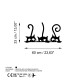Wallxpert Decorative Metal Wall Accessory Cat 5 Black