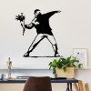 Wallxpert Decorative Metal Wall Accessory Banksy Metal 01 Black