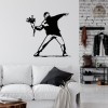 Wallxpert Decorative Metal Wall Accessory Banksy Metal 01 Black