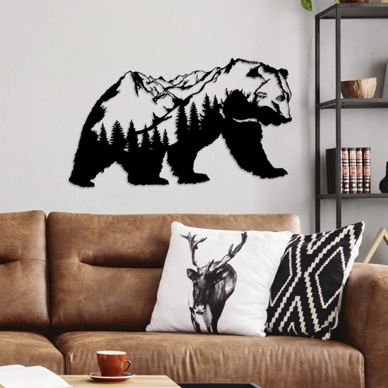 Decorative Metal Wall Accessory Orso-1 Black Wallxpert Decorative Metal Wall Accessory Orso-1 Black