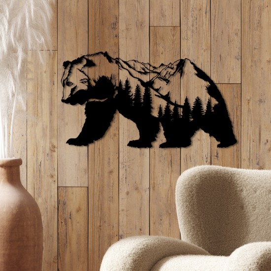 Decorative Metal Wall Accessory Orso-1 Black Wallxpert Decorative Metal Wall Accessory Orso-1 Black