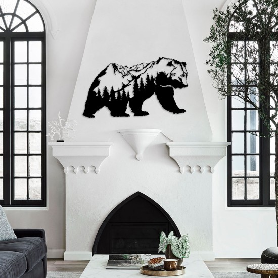 Decorative Metal Wall Accessory Orso-1 Black Wallxpert Decorative Metal Wall Accessory Orso-1 Black