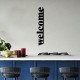Wallxpert Decorative Metal Wall Accessory Welcome-5 Black