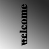 Wallxpert Decorative Metal Wall Accessory Welcome-5 Black