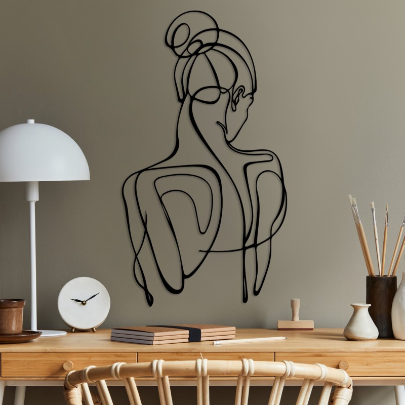 Wallxpert Decorative Metal Wall Accessory Sorella-1 Black