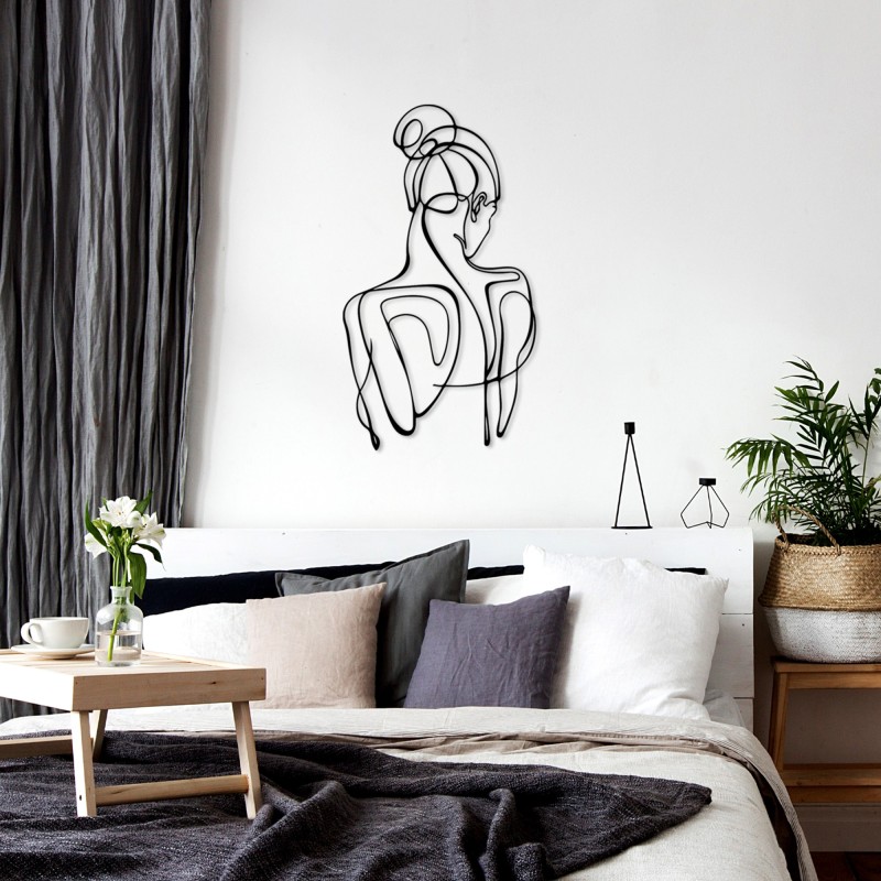 Wallxpert Decorative Metal Wall Accessory Sorella-1 Black