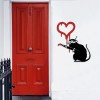 Wallxpert Decorative Metal Wall Accessory Banksy Metal 08 White