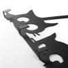 Metal Wall Hook Hidden Cats Black