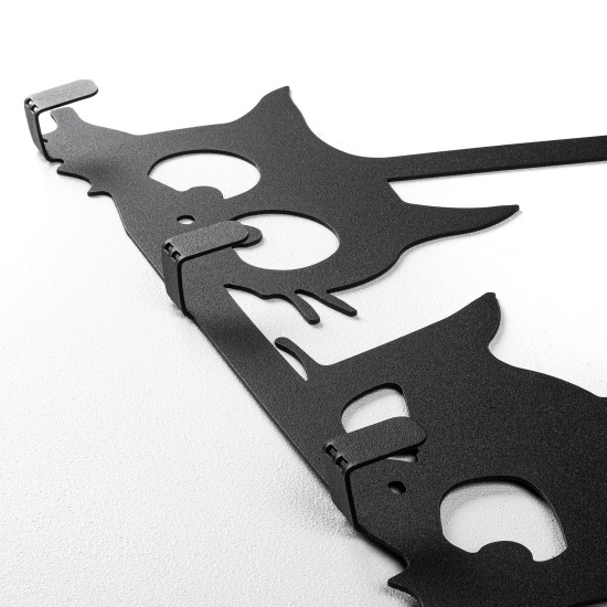 Metal Wall Hook Hidden Cats Black Metal Wall Hook Hidden Cats Black