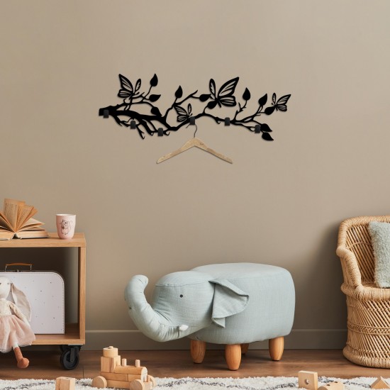 Metal Wall Hook Butterfly World Black Wallxpert Metal Wall Hook Butterfly World Black