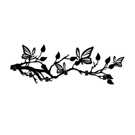 Metal Wall Hook Butterfly World Black Wallxpert Metal Wall Hook Butterfly World Black