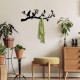 Metal Wall Hook Escaped Birds Black