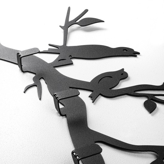 Metal Wall Hook Escaped Birds Black