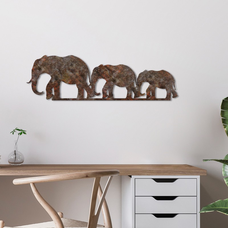 Decorative Metal Wall Accessory Rusty Elephant 1 Antiquation