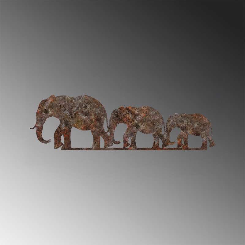 Decorative Metal Wall Accessory Rusty Elephant 1 Antiquation
