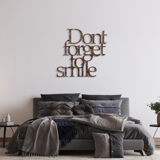 Decorative Metal Wall Accessory Rusty Dont Forget For Smile Antiquation Decorative Metal Wall Accessory Rusty Dont Forget For Smile Antiquation