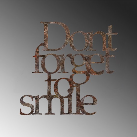 Decorative Metal Wall Accessory Rusty Dont Forget For Smile Antiquation Decorative Metal Wall Accessory Rusty Dont Forget For Smile Antiquation