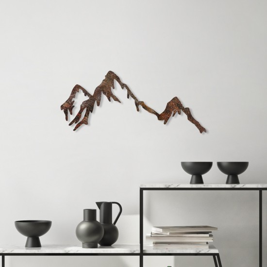 Wallxpert Decorative Metal Wall Accessory Rusty Mountain Antiquation