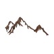 Wallxpert Decorative Metal Wall Accessory Rusty Mountain Antiquation