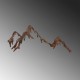 Wallxpert Decorative Metal Wall Accessory Rusty Mountain Antiquation