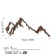 Wallxpert Decorative Metal Wall Accessory Rusty Mountain Antiquation