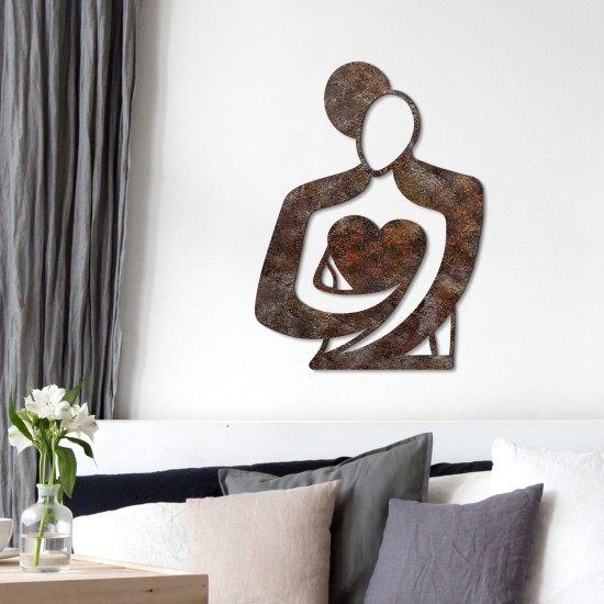 Decorative Metal Wall Accessory Rusty Hug Antiquation Wallxpert Decorative Metal Wall Accessory Rusty Hug Antiquation