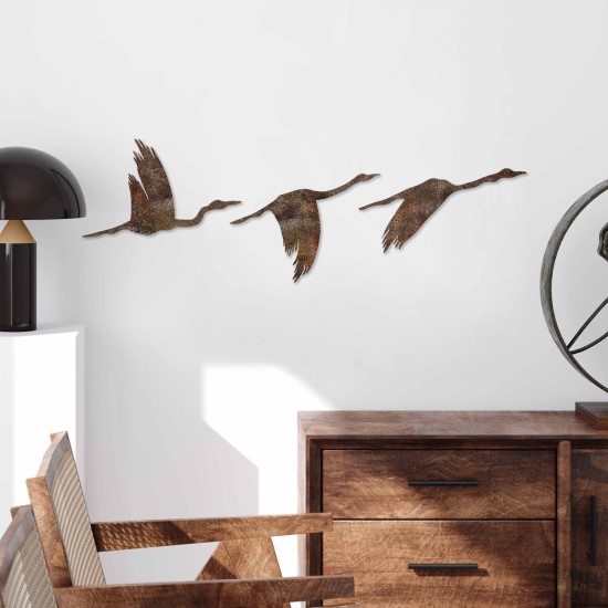 Wallxpert Decorative Metal Wall Accessory Rusty Birds 1 Antiquation