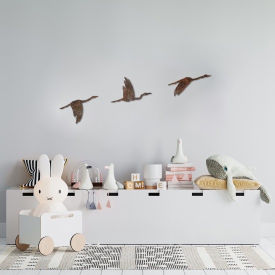 Wallxpert Decorative Metal Wall Accessory Rusty Birds 1 Antiquation