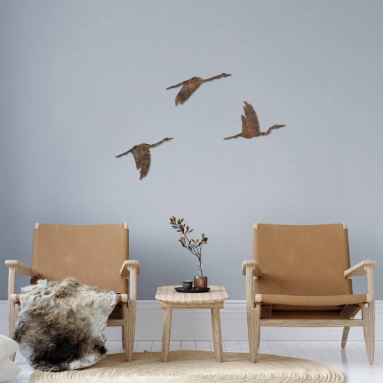 Wallxpert Decorative Metal Wall Accessory Rusty Birds 1 Antiquation