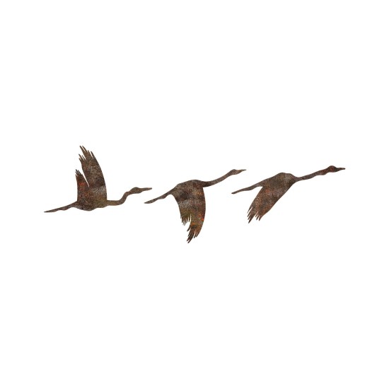 Wallxpert Decorative Metal Wall Accessory Rusty Birds 1 Antiquation