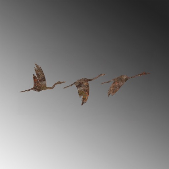 Wallxpert Decorative Metal Wall Accessory Rusty Birds 1 Antiquation