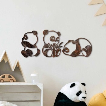 Decorative Metal Wall Accessory Rusty Panda Antiquation