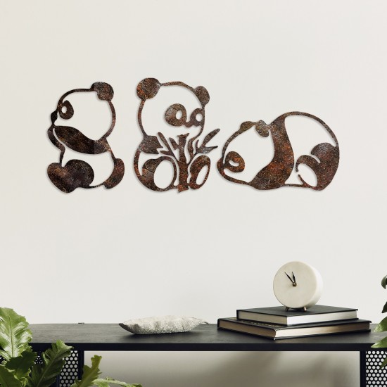 Decorative Metal Wall Accessory Rusty Panda Antiquation Decorative Metal Wall Accessory Rusty Panda Antiquation