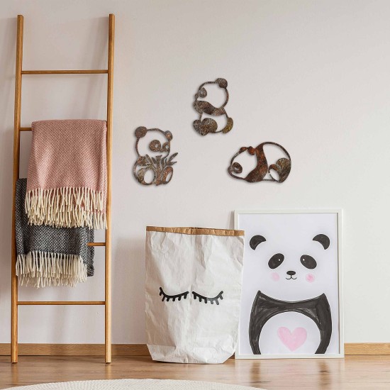 Decorative Metal Wall Accessory Rusty Panda Antiquation Decorative Metal Wall Accessory Rusty Panda Antiquation