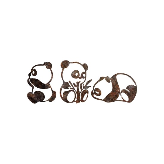 Decorative Metal Wall Accessory Rusty Panda Antiquation Decorative Metal Wall Accessory Rusty Panda Antiquation